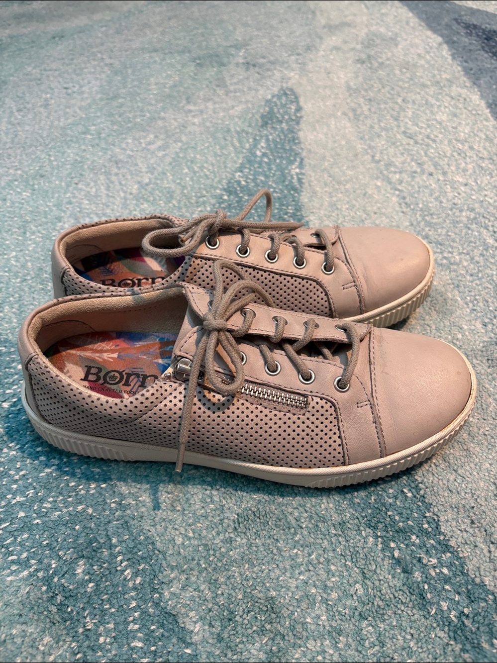 Born Leather Sneakers, Sz 7.5 - Picture 2 of 5
